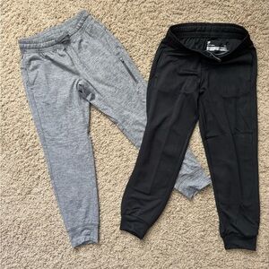 Boys Gray and Black Jogger Pants